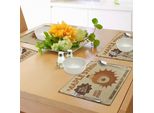 Tovagliette Retrò Abakuhaus, Sciroppo D'acero Con Effetto Grunge, Sfondo Consumato Con Strisce, Decorazioni Da Tavola In Tessuto Resistente Al Lavaggio Per La Sala Da Pranzo E La Cucina, Beige Chiaro E Marrone.