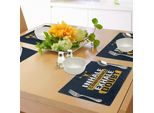 Abakuhaus Inspira Espira Tovagliette, Atleta Campione Olimpico Di Sollevamento Pesi Incoraggiano Calligrafia, Tiscjdeco In Tessuto Resistente Ai Colori Per La Sala Da Pranzo E La Cucina, Marrone Giallo Blu Scuro Bianco