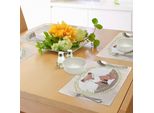 Tovagliette Abakuhaus Fuchs, Illustrazione Di Animali Della Foresta Per Bambini Con Cornice Verde Fogliata E Pois, Decorazione Da Tavola In Tessuto Resistente Al Lavaggio Per La Sala Da Pranzo E La Cucina, Multicolore