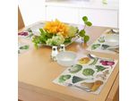 Tovagliette Abakuhaus Con Motivi Vegetali, Menu Esotico, Coltivazione Vegana, Chef, Barbabietole Fresche, Porri, Asparagi, Tema Giardinaggio, Tiscjdeco In Tessuto Resistente Al Lavaggio Per Sala Da Pranzo E Cucina, Multicolore