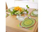Abakuhaus Tovagliette Sud-Occidentali, Tema Cowboy Del Selvaggio West, Disegno Mandala, Cerchi Colorati, Corna Di Toro, Saguaro, Tiscjdeco In Tessuto Resistente Al Lavaggio Per Sala Da Pranzo E Cucina, Multicolore
