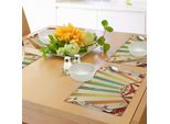 Abakuhaus Tovagliette Vintage Arcobaleno, Tema Circo Vintage-Carnevale-Pubblicità Stripes Stars E Divertente Tendone Da Fiera, Tiscjdeco In Tessuto Resistente Ai Colori Per La Sala Da Pranzo E La Cucina, Multicolore