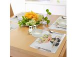 Abakuhaus Tovagliette Con Segno Zodiacale Toro, Bambino Felice Con Piccole Corna E Fiori, Campana Da Mucca E Costume Da Cartone Animato Per Bambini, Decorazione Da Tavola In Tessuto Resistente Ai Colori Per La Sala Da Pranzo E La Cucina, Multicolore