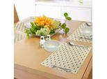 Abakuhaus Tovagliette Gekritzel, Gocce Di Pioggia Colorate Con Motivo Astratto Di Nuvole Su Sfondo Beige A Tema Meteorologico, Tovaglietta Decorativa In Tessuto Resistente Al Lavaggio Per Sala Da Pranzo E Cucina, Multicolore