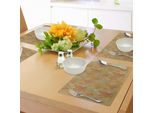 Tovagliette Retrò Abakuhaus, Motivo Geometrico A Rombi Con Colori Sbiaditi Effetto Vintage, Mosaico Di Piastrelle Semplificato, Tovaglietta Decorativa In Tessuto Resistente Al Lavaggio Per Sala Da Pranzo E Cucina, Multicolore