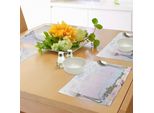 Tovagliette Da Pranzo Abakuhaus Zen Garden, Motivo Ninfea Con Design Spirituale Asiatico Con Steli Intricati, Tiscjdeco In Tessuto Resistente Al Lavaggio Per La Sala Da Pranzo E La Cucina, Multicolore
