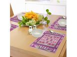 Abakuhaus Tovagliette Afghane, Design Tradizionale Orientale Con Forme Geometriche Semplificate, Motivi Della Cultura Orientale, Tiscjdeco In Tessuto Resistente Al Lavaggio Per La Sala Da Pranzo E La Cucina, Multicolore