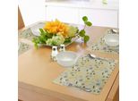Tovagliette Estive Abakuhaus, Motivo Stagionale Dedicato Ai Viaggi E Alle Vacanze. Relax E Divertimento In Una Spiaggia Esotica, Tiscjdeco In Tessuto Resistente Ai Colori Per La Sala Da Pranzo E La Cucina, Multicolore.