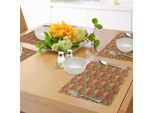 Tovagliette Abakuhaus Garden Art, Stile Botanico Ispirato A Schizzi Romantici, Bouquet Di Fiori, Natura In Fiore, Crescita, Tiscjdeco In Tessuto Resistente Al Lavaggio Per Sala Da Pranzo E Cucina, Multicolore