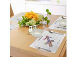 Abakuhaus Tovagliette Zodiaco Sagittario, Fiori A Forma Di Freccia E Farfalle Design Floreale Naturale, Decorazioni Da Tavola In Tessuto Resistente Al Lavaggio Per La Sala Da Pranzo E La Cucina, Multicolore