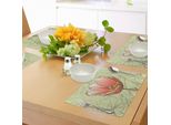 Tovagliette Abakuhaus Tulipano, Sfondo In Stile Grunge Con Romantico Disegno Floreale Disegnato A Mano, Decorazione Da Tavola In Tessuto Resistente Al Lavaggio Per La Sala Da Pranzo E La Cucina, Verde Chiaro, Giallo, Rosso Corallo