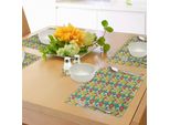Abakuhaus Tovagliette Colorate, Fiori Vari Con Colori Vivaci, Stampa Artistica Effetto Vintage, Decorazioni Da Tavola In Tessuto Resistente Ai Colori Per La Sala Da Pranzo E La Cucina, Multicolore