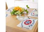 Tovagliette Abakuhaus Texas Stern, Orgoglio, Una Citazione Texana Con Motivo A Stella Nel Messaggio Patriottico Al Centro, Tessuto Lavabile E Resistente Al Lavaggio Per Sala Da Pranzo E Cucina, Rosso Cinabro E Blu