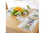 Tovagliette Abakuhaus Olivia, Palloncini Colorati Con Illustrazione Caricaturale Composita Di Lettere, Torta, Ragazza, Nome, Tiscjdeco In Tessuto Resistente Al Lavaggio Per Sala Da Pranzo E Cucina, Multicolore