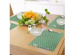 Tovagliette Abakuhaus Con Motivi Tropicali Di Ananas E Foglie, Cucina Esotica Hawaiana, Design Vintage, Tiscjdeco In Tessuto Resistente Al Lavaggio Per Sala Da Pranzo E Cucina, Turchese, Giallo E Verde