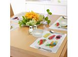 Tovagliette Abakuhaus Con Motivi Di Frutta, Composizione Estiva Colorata Con Anguria, Limoni, Fragole E Ananas, Decorazioni Da Tavola In Tessuto Resistente Al Lavaggio Per La Sala Da Pranzo E La Cucina, Multicolore