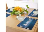 Tovagliette Abakuhaus Anna, Candeline Di Compleanno Con Stelline A Forma Di Lettere Del Nome Della Neonata, Decorazioni Da Tavola In Tessuto Resistente Al Lavaggio Per La Sala Da Pranzo E La Cucina, Multicolore E Blu