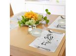 Abakuhaus Tovagliette "Sogni D'oro"", Cuori Romantici Con Disegno Calligrafico A Pennello, Composizione A Tema ""Dormire"", Decorazioni Da Tavola In Tessuto Resistente Al Lavaggio Per La Sala Da Pranzo E La Cucina, Multicolore"