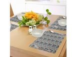 Tovagliette Abakuhaus Con Motivi Floreali, Illustrazioni Botaniche In Stile Scarabocchiato Con Foglie Astratte E Macchie Colorate, Decorazioni Da Tavola In Tessuto Resistente Al Lavaggio Per La Sala Da Pranzo E La Cucina, Multicolore