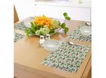 Tovagliette Abakuhaus Con Pappagalli, Isola Tropicale Nella Giungla Con Flora E Fauna, Uccelli Tucani Con Foglie Verdi E Fiori, Decorazioni Da Tavolo In Tessuto Resistente Ai Colori Per La Sala Da Pranzo E La Cucina, Multicolore
