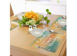 Abakuhaus Tovagliette Con Citazioni, Proverbi Motivazionali Che Raccolgono Momenti, Non Oggetti, Su Sfondo Bicolore, Decorazioni Da Tavola In Tessuto Resistente Al Lavaggio Per La Sala Da Pranzo E La Cucina, Arancione Acqua Marina E Bianco.
