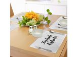 Abakuhaus Inspira Espira Tovagliette, Modernità Minimalista Motivazione Messaggio Pennello Inchiostro Iscrizione Monocromatico, Tiscjdeco In Tessuto Resistente Al Colore Per La Sala Da Pranzo E La Cucina, Bianco E Nero