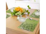 Abakuhaus Tovagliette Esotiche, Foresta Tropicale, Foresta Pluviale, Giungla, Paradiso, Ecologia, Feng Shui, Spa, Tiscjdeco In Tessuto Resistente Al Lavaggio Per La Sala Da Pranzo E La Cucina, Verde Pistacchio, Verde Felce