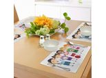 Tovagliette Sportive Per Bambini Abakuhaus, Squadra Di Bambini Che Giocano A Calcio, Baseball, Tennis, Piccoli Atleti, Gioco, Caricatura, Tiscjdeco In Tessuto Resistente Al Colore Per La Sala Da Pranzo E La Cucina, Multicolore