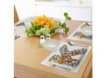 Abakuhaus Tovagliette Con La Lettera K, Lettera Dell'alfabeto Con Palline Da Gioco Del Popolare Sport Divertente, Primo Design Monogramma, Tiscjdeco In Tessuto Resistente Al Lavaggio Per La Sala Da Pranzo E La Cucina, Multicolore