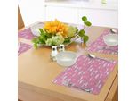Abakuhaus Tovagliette Per Bambine, Motivo Scarabocchiato Con Arcobaleno, Nuvole Piovose E Stelle Colorate, Decorazione Da Tavola In Tessuto Resistente Al Lavaggio Per La Sala Da Pranzo E La Cucina, Multicolore
