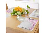 Tovagliette Abakuhaus Rose, Foglie Vorticose Con Fiori E Farfalle Composizione Naturale Da Sogno, Decorazioni Da Tavola In Tessuto Resistente Al Lavaggio Per La Sala Da Pranzo E La Cucina, Rosa Magenta E Rosa Cipria