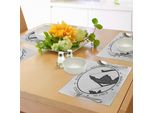Tovagliette Abakuhaus Nepal, Montagna Makalu Nell'himalaya, Avventura All'aria Aperta, Illustrazione A Tema Arrampicata, Tiscjdeco In Tessuto Resistente Ai Colori Per La Sala Da Pranzo E La Cucina, Grigio Antracite.