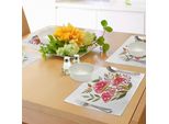 Tovagliette Naturali Abakuhaus, Acquerello Amantias Con Foglie Autunnali E Illustrazione Di Bacche E Funghi, Tiscjdeco In Tessuto Resistente Al Lavaggio Per La Sala Da Pranzo E La Cucina, Multicolore