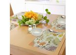 Tovagliette Abakuhaus Garden Art, Che Ravvivano La Composizione Naturale Con Fiori, Uccelli E Farfalle, Graziosa Primavera, Sottobicchieri In Tessuto Lavabile, Decorazione Da Tavola Con Stampa, Multicolore