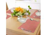 Tovagliette Abakuhaus Retro, Motivi Classici Ogee Con Fiori Sbocciati, Linee Astratte Twisted Lines Sixties Vintage, Tiscjdeco In Tessuto Resistente Al Lavaggio Per La Sala Da Pranzo E La Cucina, Multicolore