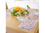 Tovagliette Abakuhaus, Ramo Di Ciliegio In Fiore Con Motivo Floreale Rosa, Decorazione Da Tavola In Tessuto Resistente Al Lavaggio Per Sala Da Pranzo E Cucina, Magenta Marrone Rossiccio Bianco