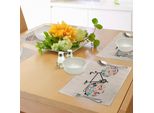 Tovagliette Abakuhaus Hipster, Bicicletta Con Ruote Piene Di Icone Hippie Old School Della Sottocultura Urbana, Tiscjdeco In Tessuto Resistente Ai Colori Per La Sala Da Pranzo E La Cucina, Multicolore