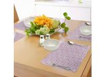 Tovagliette Abakuhaus Con Motivo Fiori Di Ciliegio, Fiori E Boccioli Di Ciliegio Kwanzan Su Sfondo Cielo Sereno, Tiscjdeco In Tessuto Resistente Al Lavaggio Per Sala Da Pranzo E Cucina, Azzurro, Rosa E Rosa Cipria