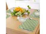 Abakuhaus Tovagliette Azteche, Piastrelle Geometriche In Stile Mosaico E Motivi A Pois Motivi Indigeni Arte Classica, Tiscjdeco In Tessuto Resistente Ai Colori Per La Sala Da Pranzo E La Cucina, Multicolore