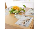 Abakuhaus Tovagliette Pasquali, Uova Divertenti Con Espressioni Facciali Carine, Tiscjdeco In Tessuto Resistente Ai Colori Per La Sala Da Pranzo E La Cucina, Corallo Scuro Nero Marrone Chiaro