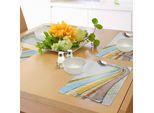 Tovagliette Vintage Abakuhaus, Ispirazioni Vintage, Strisce Colorate E Quadrati A Scacchi, Tiscjdeco In Tessuto Resistente Al Lavaggio Per La Sala Da Pranzo E La Cucina, Multicolore