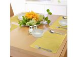 Tovagliette Abakuhaus Vintage Gialle, Motivo Geometrico Semplificato A Strisce Diagonali In Stile Retrò, Tiscjdeco In Tessuto Resistente Al Lavaggio Per La Sala Da Pranzo E La Cucina, Giallo Chiaro E Giallo