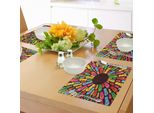 Tovagliette Abakuhaus Flip Flops, Ciabatte Da Spiaggia Colorate E Stravaganti Con Motivi Circolari E Mandala, Decorazioni Da Tavola In Tessuto Resistente Ai Colori Per La Sala Da Pranzo E La Cucina, Multicolore
