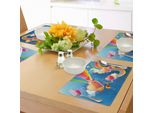 Abakuhaus Tovagliette Vintage Arcobaleno, Illustrazione Stravagante Del Cuore Che Forma Un Elemento Floreale, Nuvole, Auguri Di San Valentino, Amore, Decorazioni Da Tavola In Tessuto Resistente Al Lavaggio Per La Sala Da Pranzo E La Cucina, Multicolore