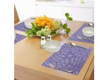 Abakuhaus Tovagliette Mandala Viola, Sfondo Viola Con Composizione A Mosaico Triangolare, Tiscjdeco In Tessuto Resistente Al Lavaggio Per Sala Da Pranzo E Cucina, Multicolore