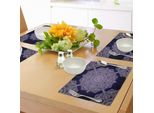 Abakuhaus Tovagliette Mandala Viola, Motivo Floreale Boemo Con Motivo Mandala Circolare Continuo, Tovaglietta Decorativa In Tessuto Resistente Al Lavaggio Per La Sala Da Pranzo E La Cucina, Viola Pallido E Indaco