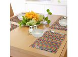 Tovagliette Abakuhaus Wald, Motivo Con Foglie Cadute Dai Colori Vivaci Della Stagione - Arte Moderna Ecologica, Tiscjdeco In Tessuto Resistente Ai Colori Per La Sala Da Pranzo E La Cucina, Multicolore