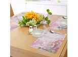 Tovagliette Abakuhaus Rose, Primavera In Fiore Ciliegio In Fiore Sakura April Tree Fresca Tenerezza, Tiscjdeco In Tessuto Resistente Al Lavaggio Per La Sala Da Pranzo E La Cucina, Giallo Verde E Rosa Cipria