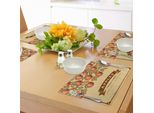 Tovagliette Abakuhaus Con Motivi Frutta, Design Ispirato Alla Vendemmia, Al Melo, Alla Stagione Autunnale E Al Raccolto, Alimenti Vegetariani Biologici, Decorazioni Per La Tavola In Tessuto Resistente Al Lavaggio Per La Sala Da Pranzo E La Cucina, Multicolore