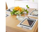 Tovagliette Abakuhaus Yolo, Poster Motivazionale Con Citazione Incorniciata, Messaggio Positivo, Decorazione Da Tavola In Tessuto Resistente Al Lavaggio Per Sala Da Pranzo E Cucina, Grigio Antracite, Beige, Rosa